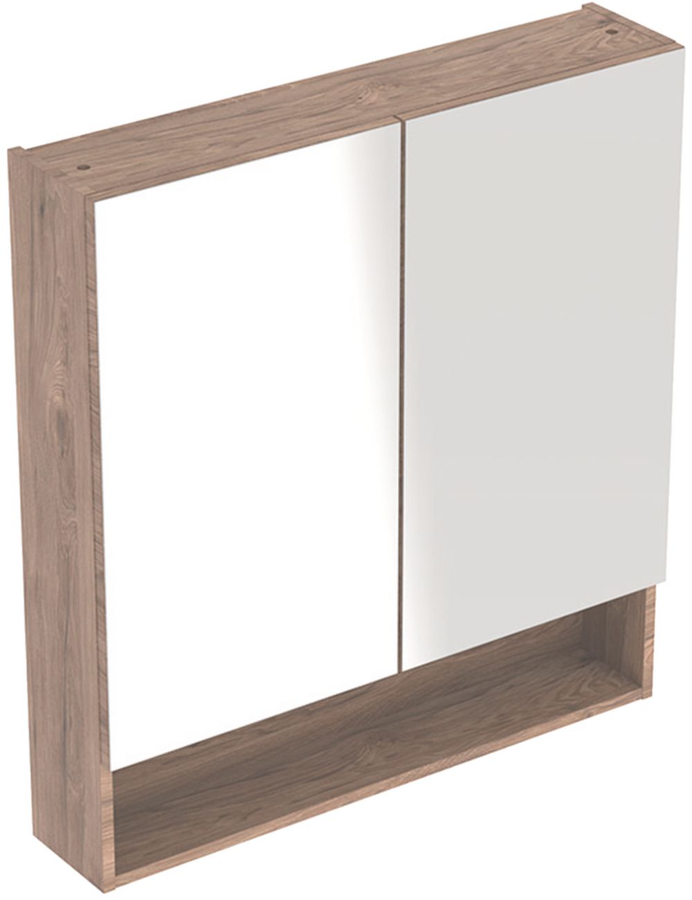 Geberit Selnova Square Kabinett 78.8x17x85 cm Spiegelschrank nuss 501.270.00.1