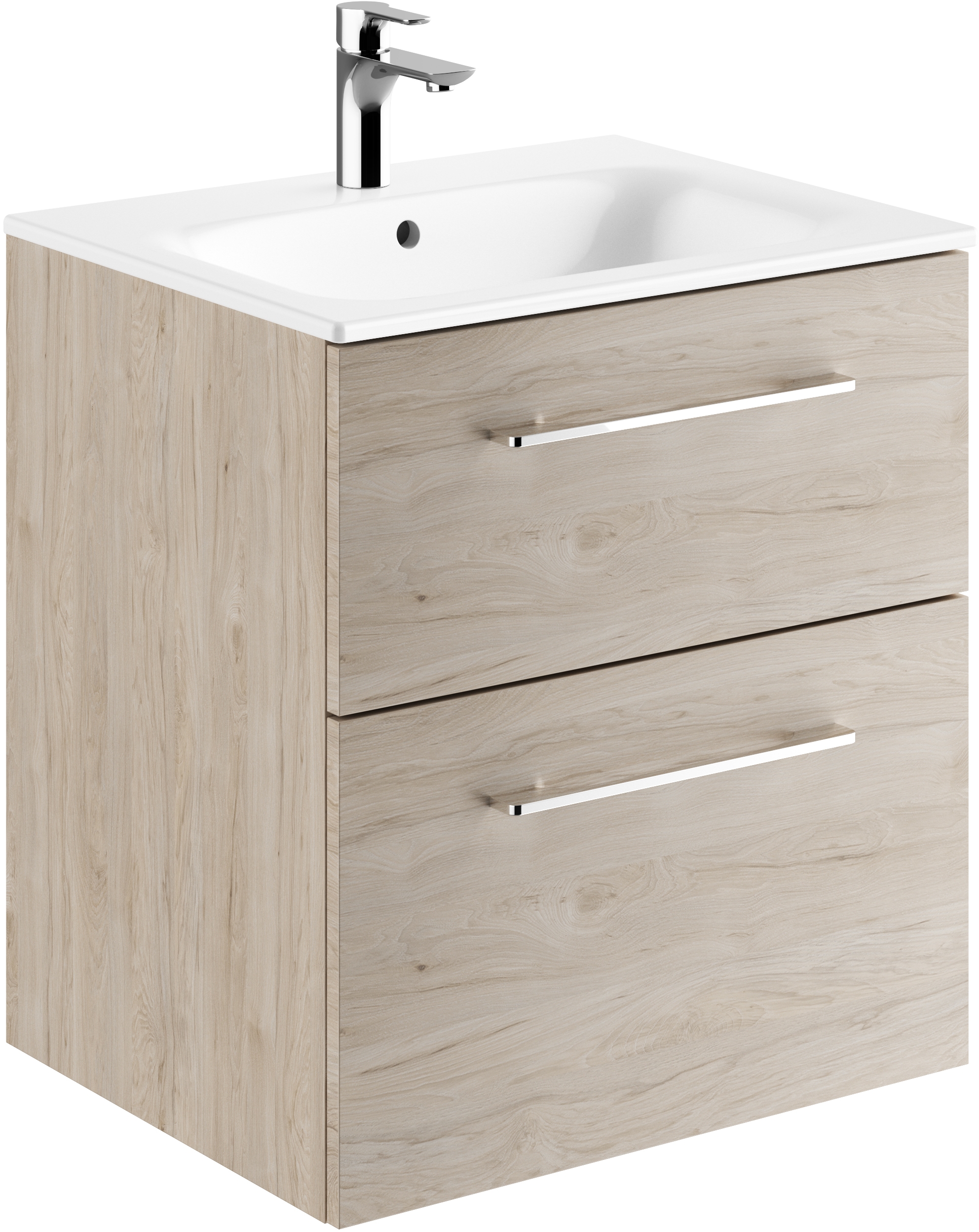 Geberit Selnova Square Waschbecken mit Unterschrank 60 cm nuss 501.239.00.1