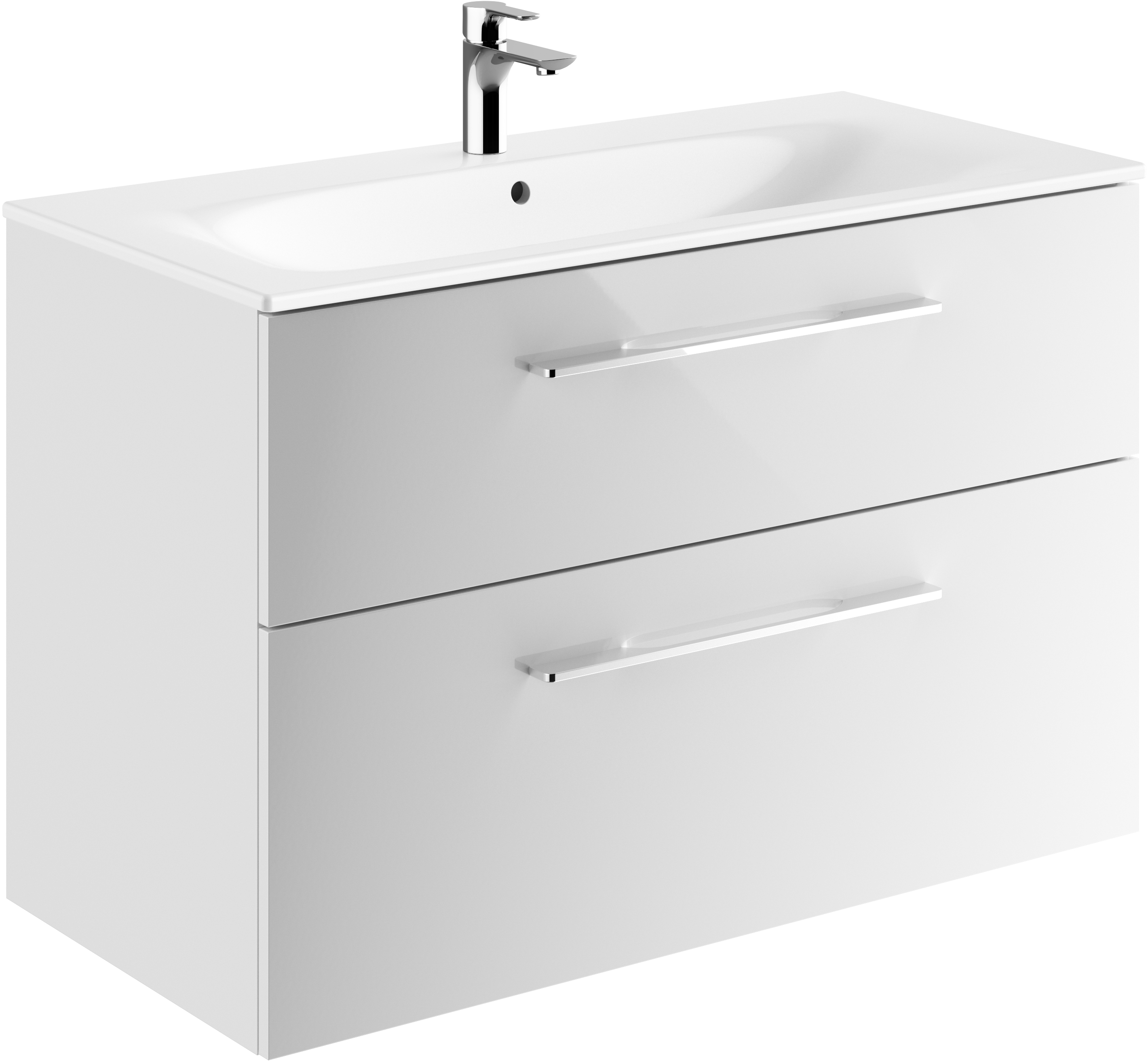 Geberit Selnova Square Waschbecken mit Unterschrank 100 cm weiß 501.244.00.1