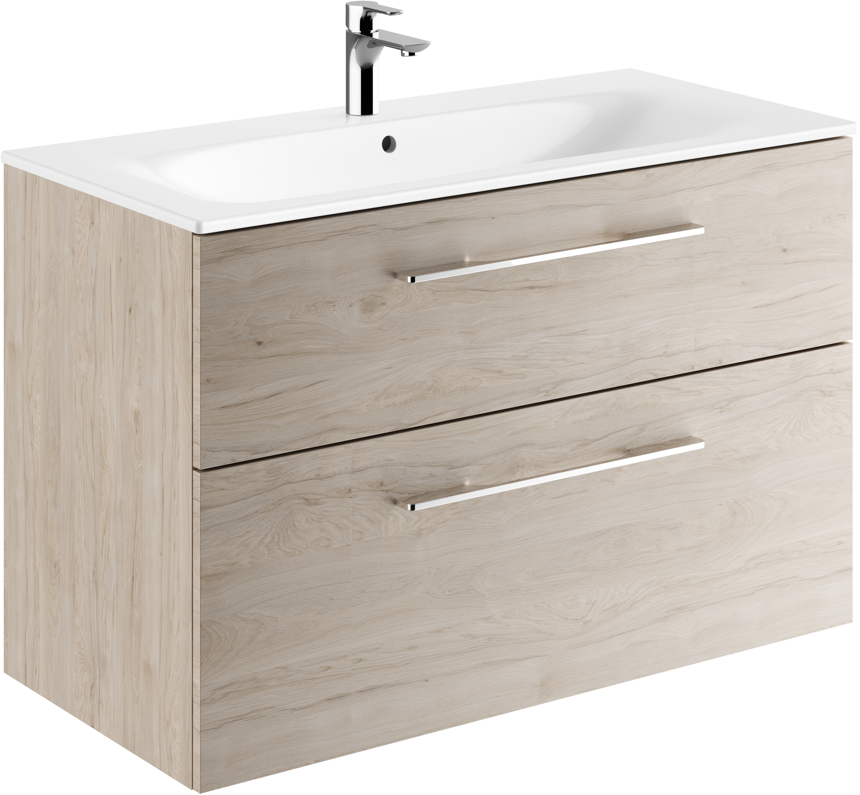 Geberit Selnova Square Waschbecken mit Unterschrank 100 cm nuss 501.247.00.1