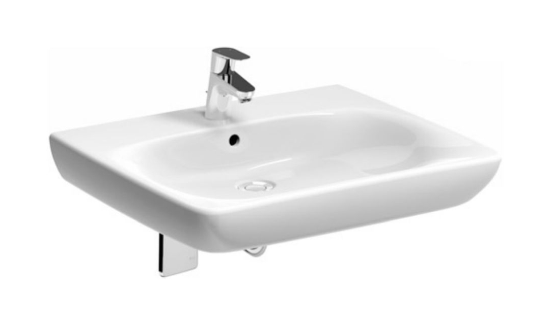 Geberit Selnova Comfort Waschbecken 65.5x55 cm rechteckig Klassisch für Behinderte weiß 501.463.00.7