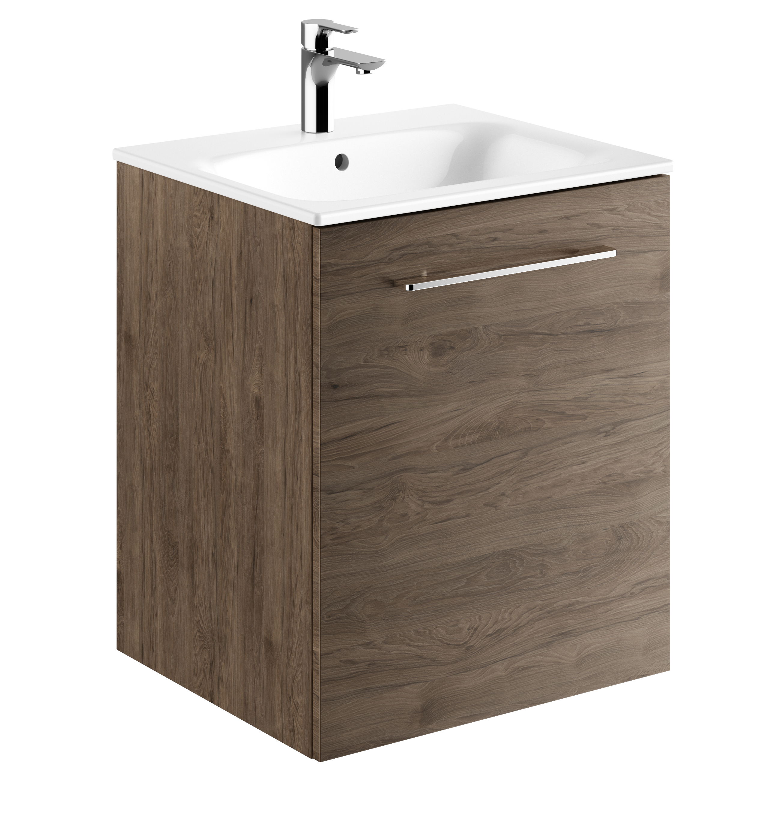 Geberit Selnova Square Waschbecken mit Unterschrank 55 cm nuss 501.250.00.1