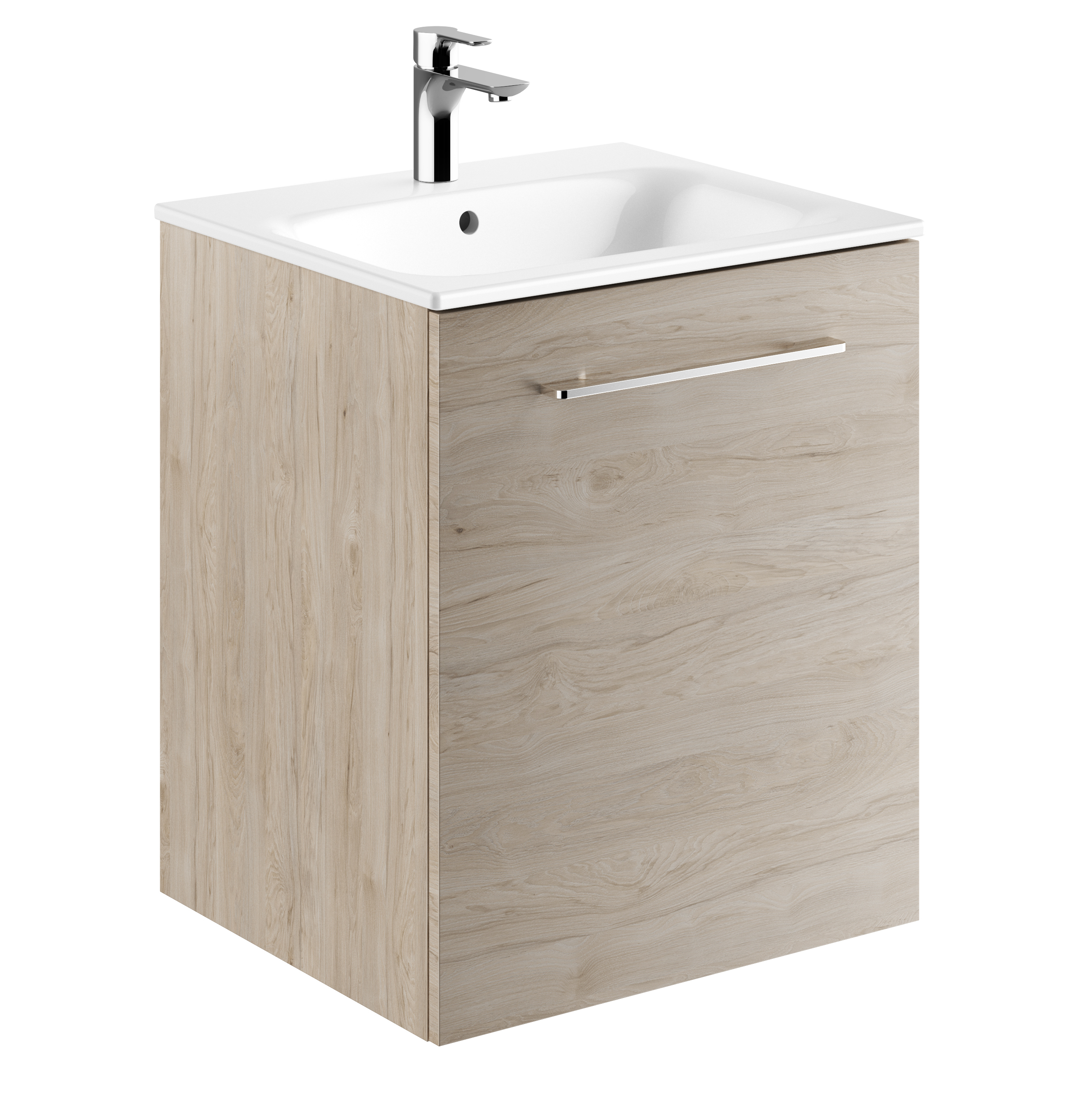 Geberit Selnova Square Waschbecken mit Unterschrank 55 cm nuss 501.251.00.1