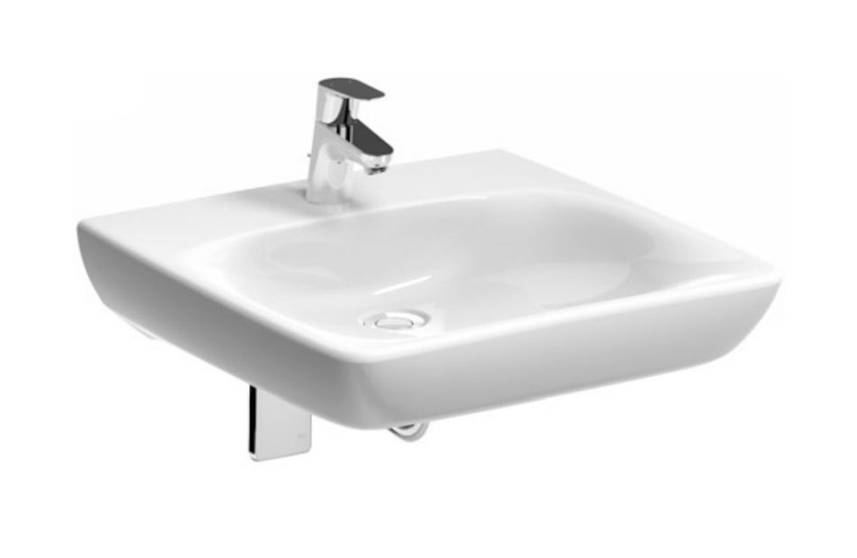 Geberit Selnova Comfort Waschbecken 55x55 cm quadratisch Klassisch für Behinderte weiß 500.187.01.7