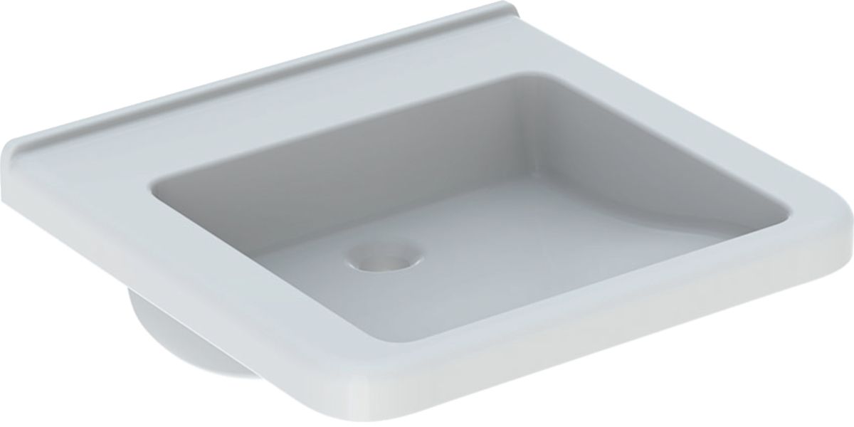 Geberit Selnova Comfort Square Waschbecken 55x52.5 cm rechteckig Klassisch für Behinderte weiß 500.787.01.7