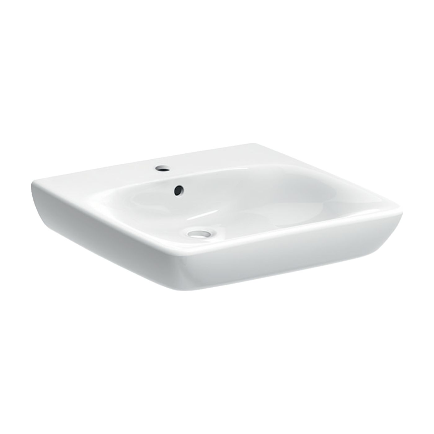 Geberit Selnova Comfort Waschbecken 65.5x55 cm rechteckig Klassisch barrierefrei weiß 500.188.01.7