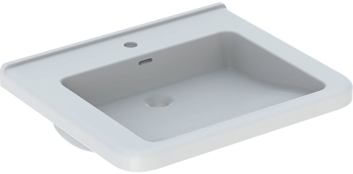 Geberit Selnova Compact Square Waschbecken 65x55 cm rechteckig Klassisch weiß 500.788.01.7