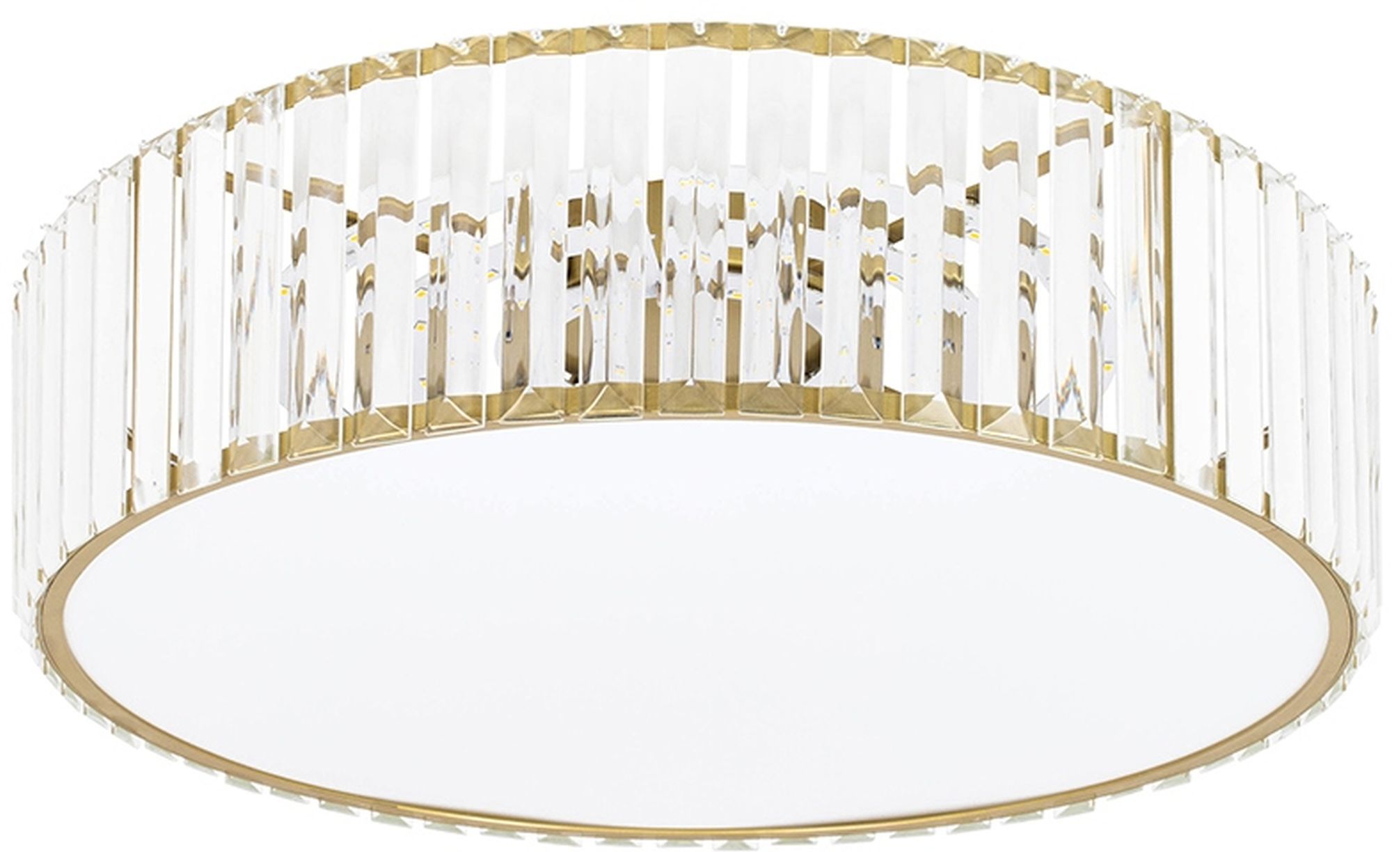 Moosee Crown Decke 1x24 W weiß-gold-kristall MSE010100366