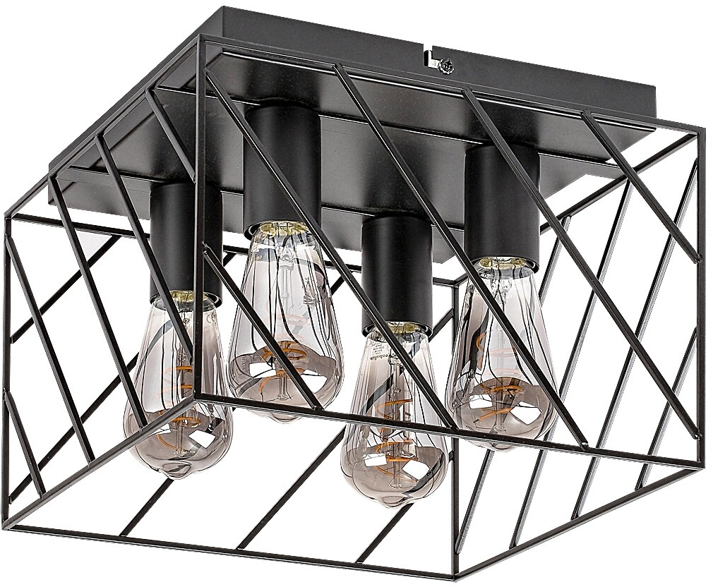 Rabalux Boroo Deckenlampe 4x25 W schwarz 71027