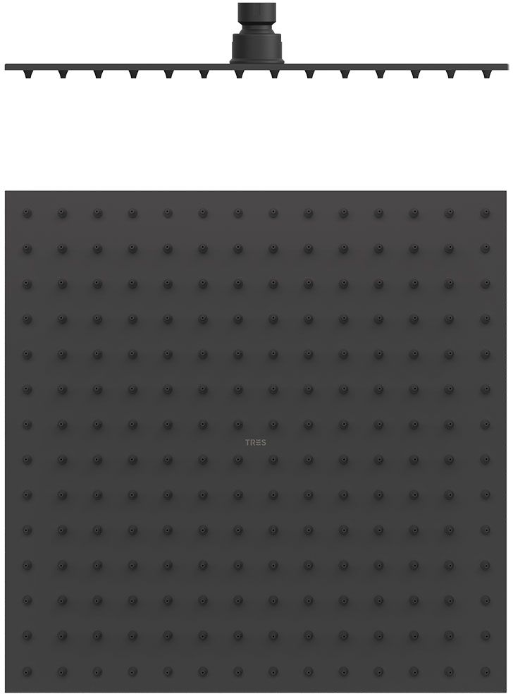 Tres Kopfbrause 30x30 cm quadratisch schwarz 134315012NM