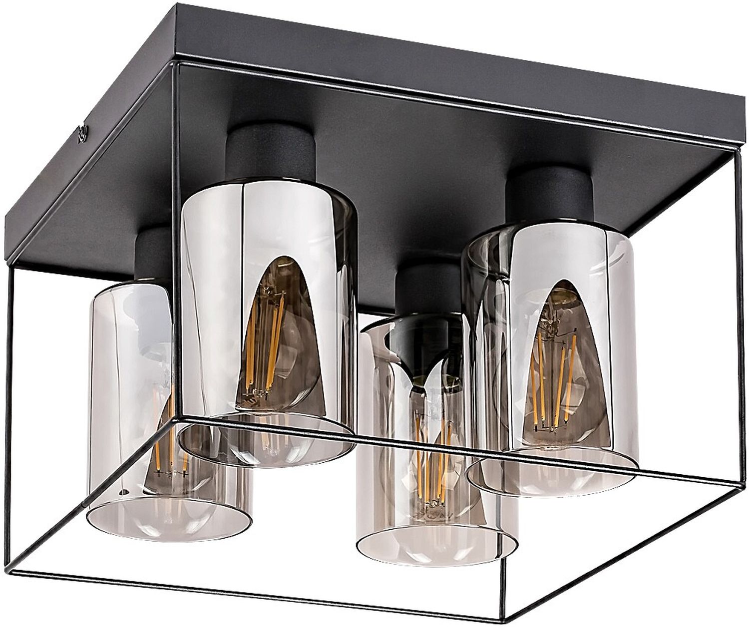 Rabalux Chadwick Deckenlampe 4x25 W schwarz-verraucht 71034