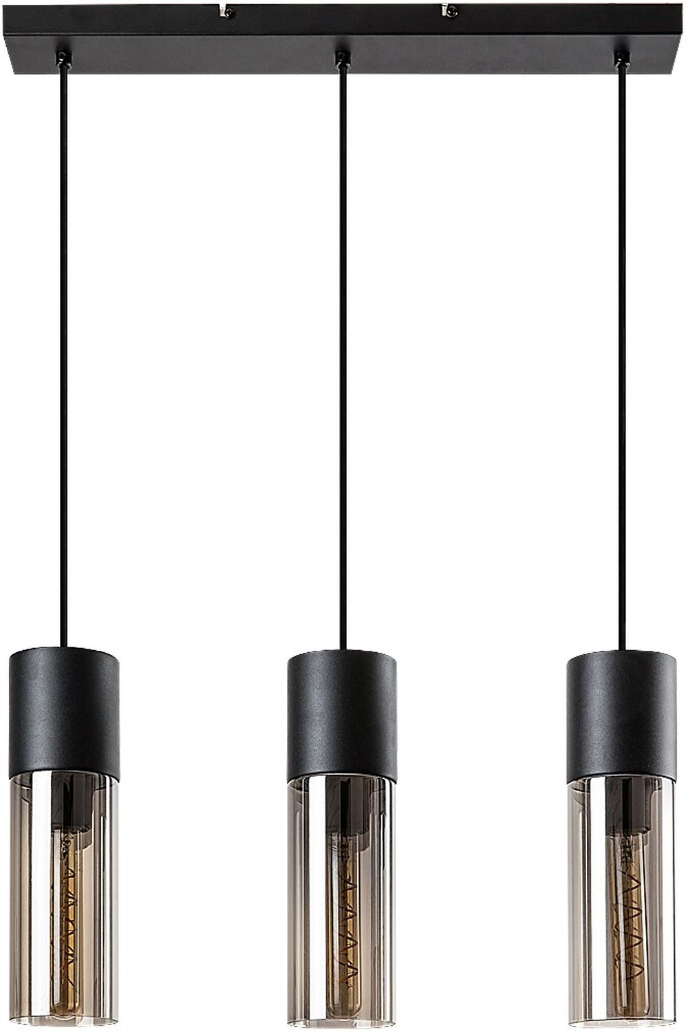 Rabalux Ronno Pendelleuchte 3x25 W schwarz-verraucht 72053