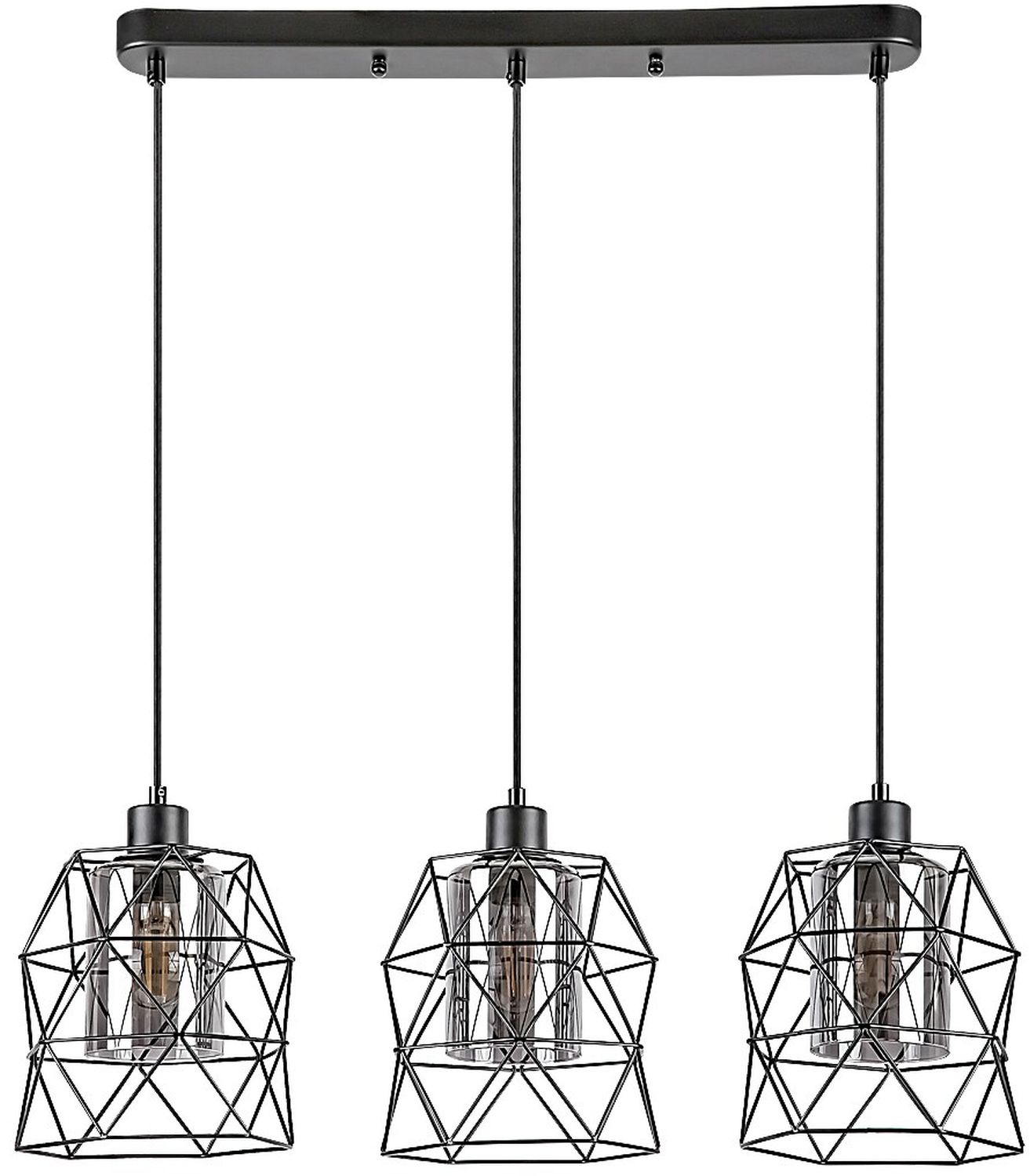 Rabalux Emrys Pendelleuchte 3x40 W schwarz-verraucht 72113