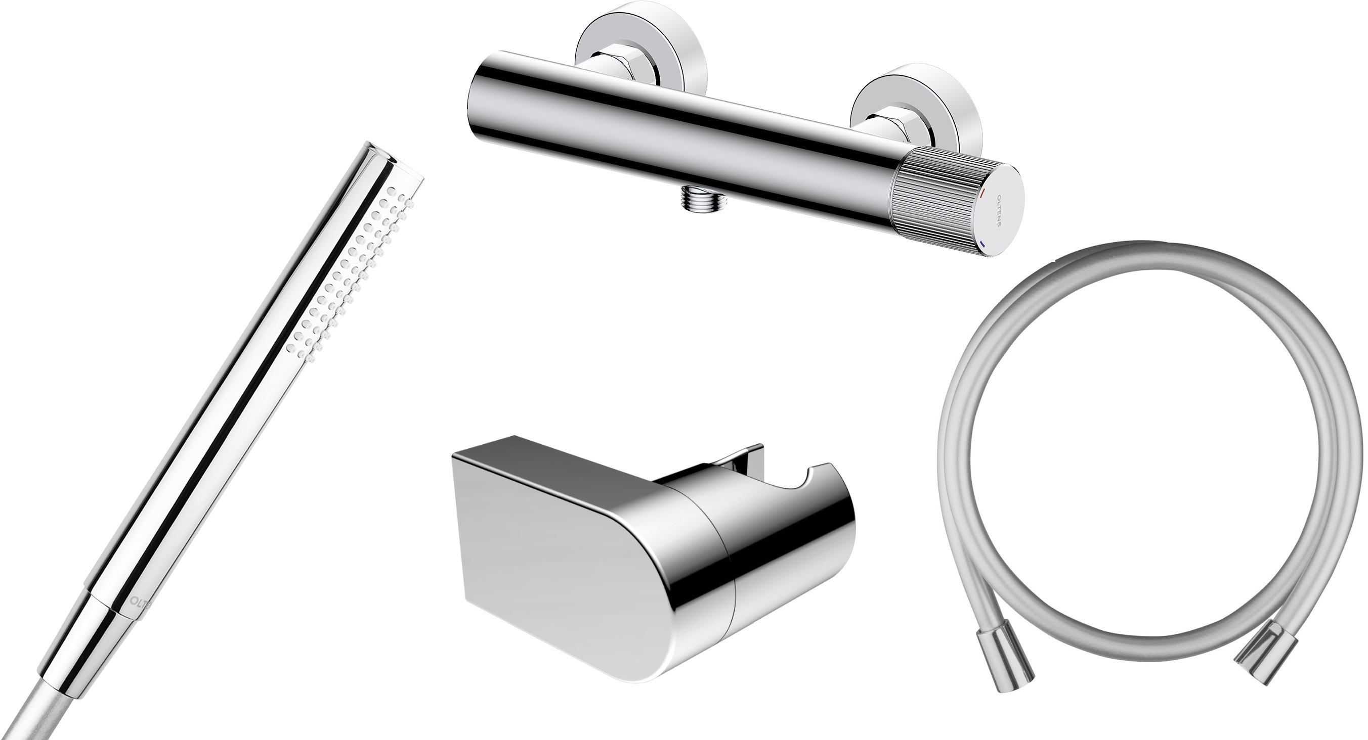 Set Duschbatterie Oltens Hamnes 33005100, Handbrause Oltens Ume 37102100, 37200100, 37402100