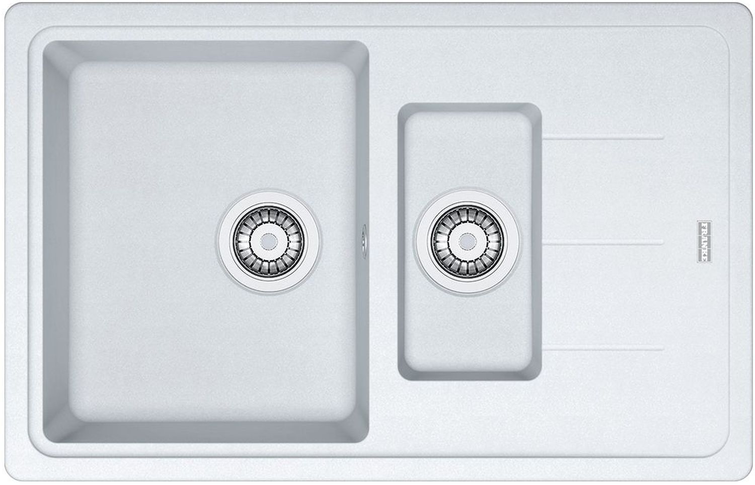 Franke Basis granitspüle 78x50 cm weiß 114.0676.283