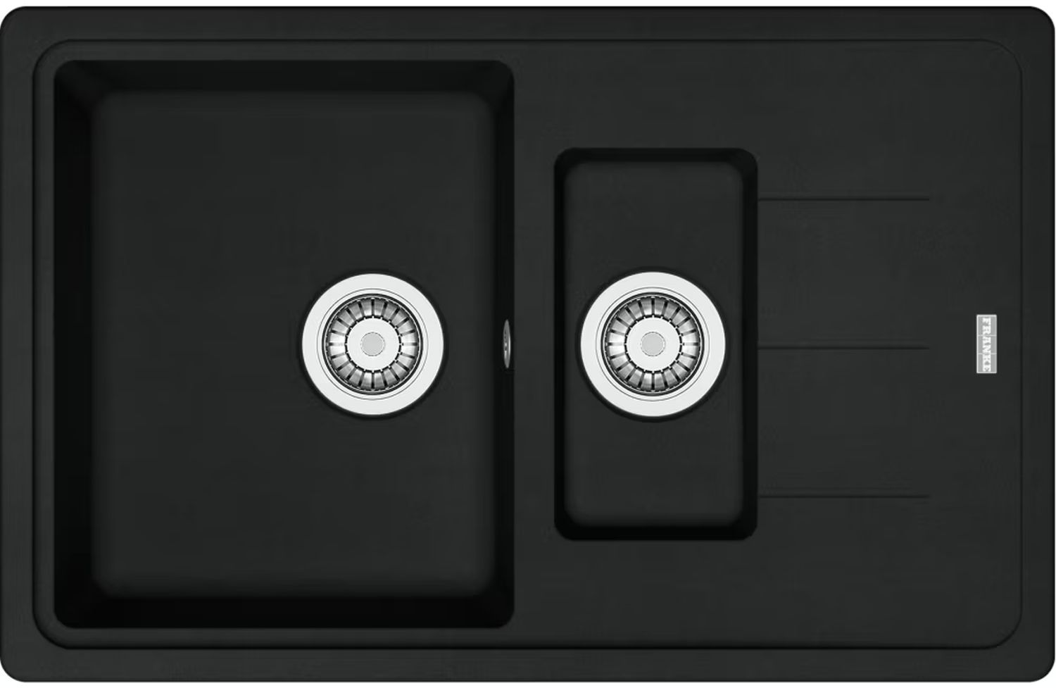 Franke Basis granitspüle 78x50 cm schwarz 114.0676.284