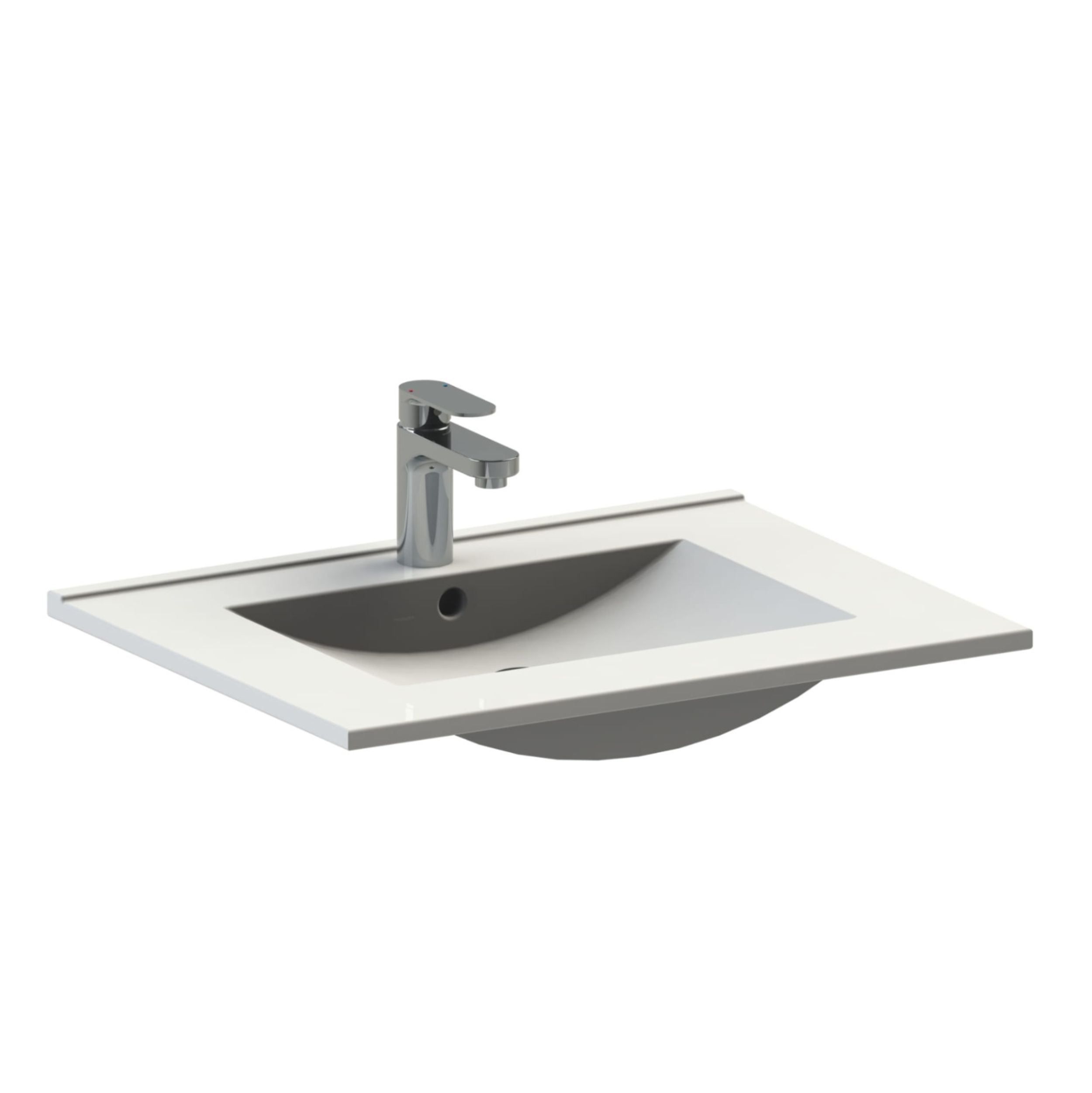 Strama Vigo Waschbecken 61x47 cm rechteckig Möbel weiß 99.01.060