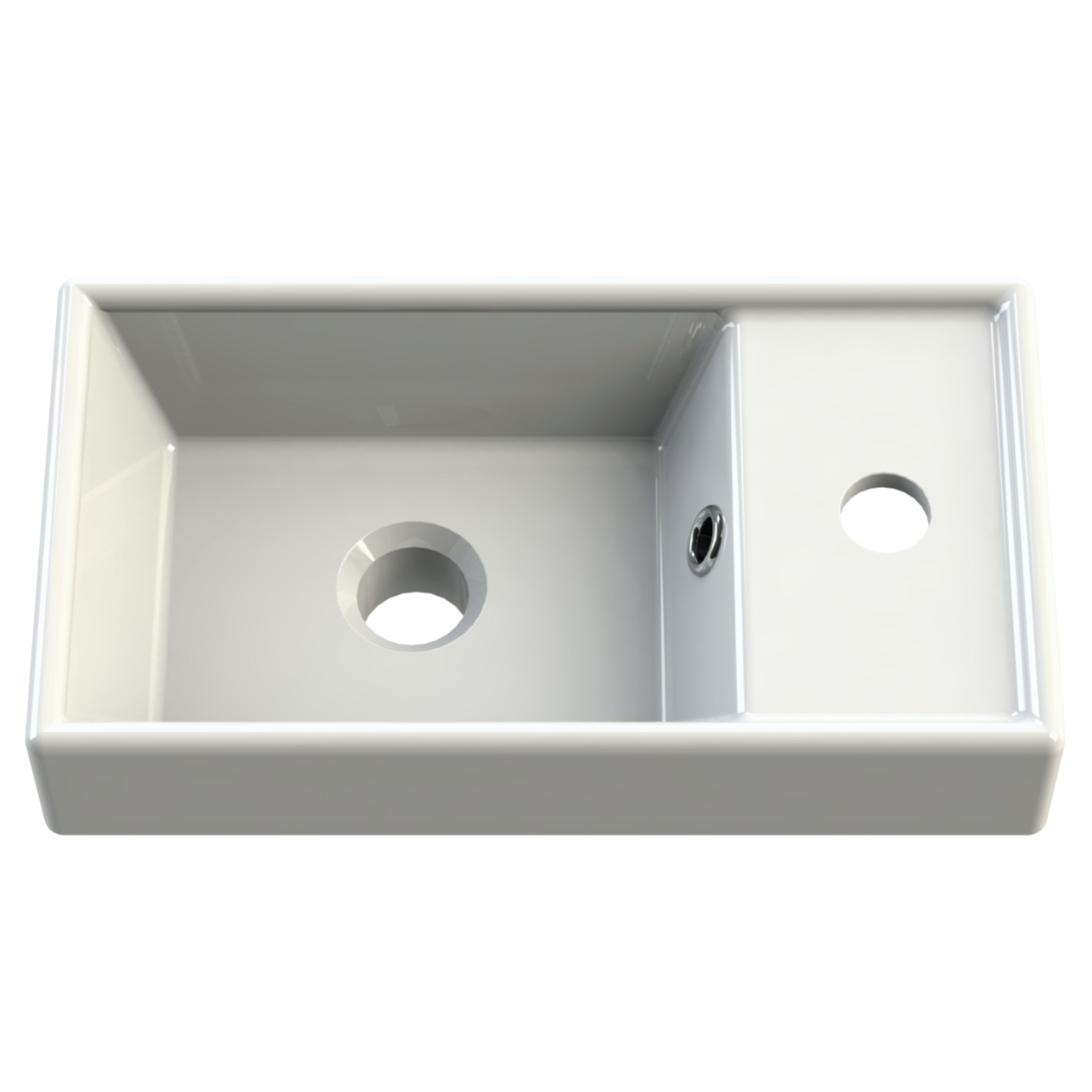 Strama Gizo Waschbecken 40x22 cm rechteckig Möbel-Aufsatzwaschbecken weiß 99.03.040