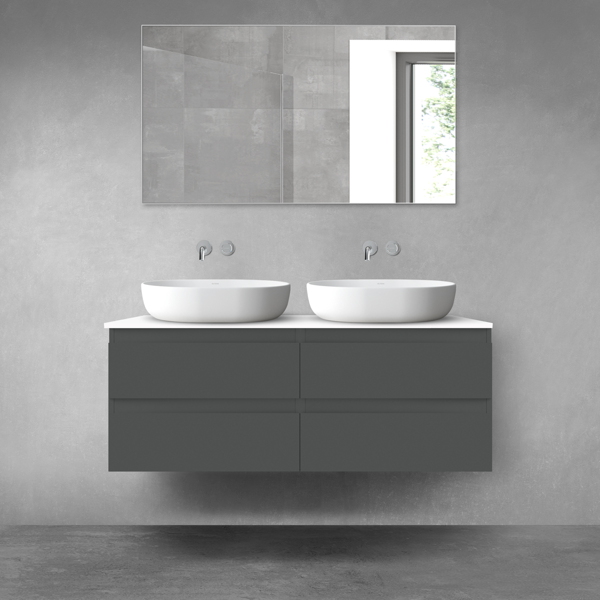 Set Kabinett Oltens Vernal 60000400, Naphtha-Arbeitsplatte Oltens Vernal 63007000