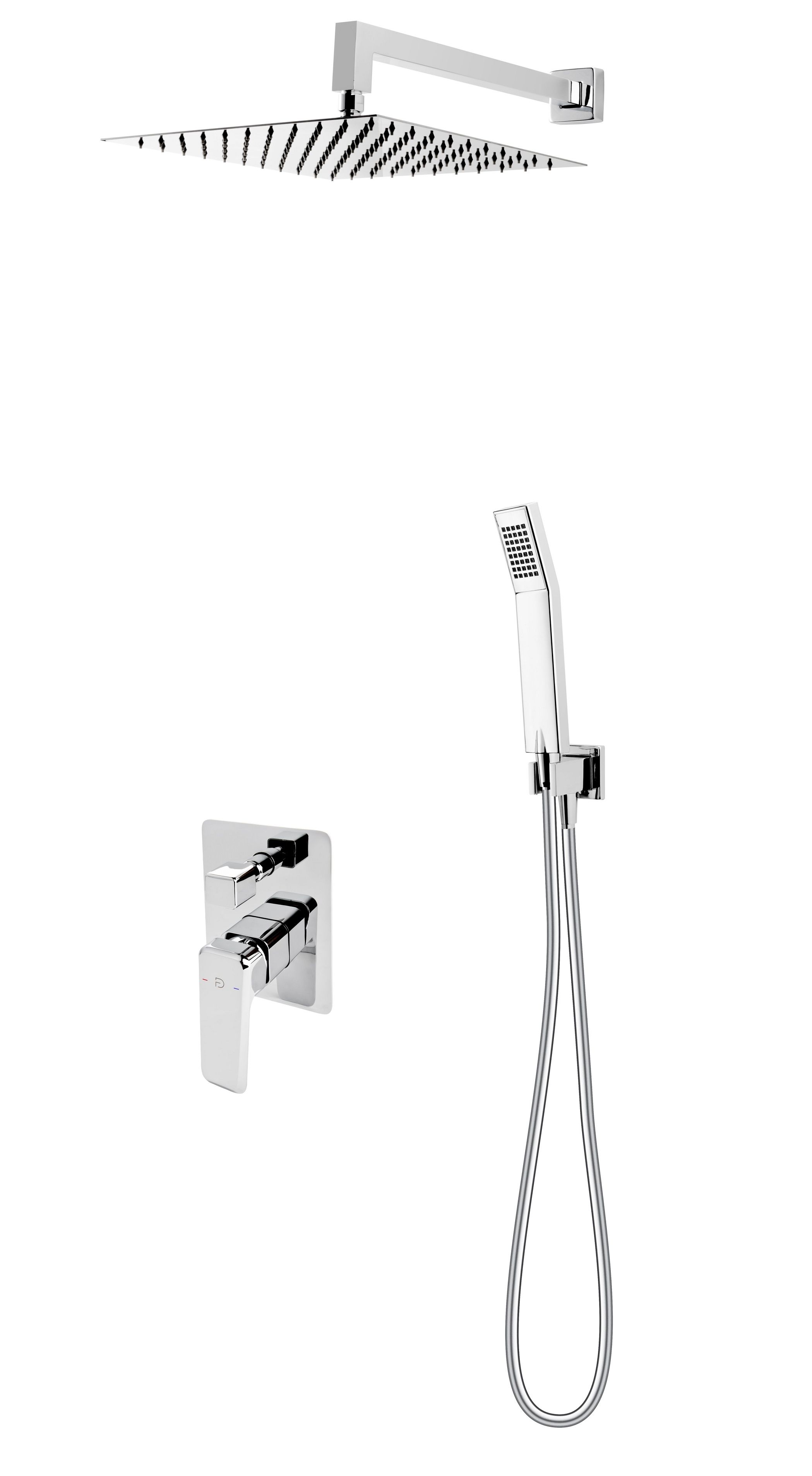 FDesign Brina Duschset Unterputz mit Regenbrause chrom FD1-BRN-7PSET1-11
