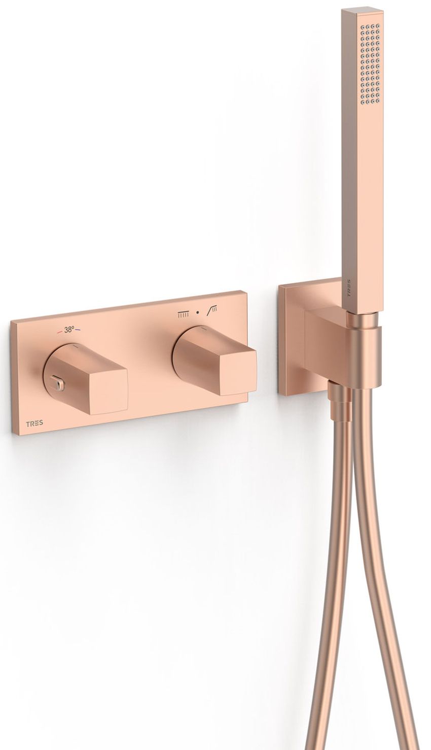 Tres B-System Badewannen- und Duscharmatur Unterputz mit Thermostat || 30725201OPM