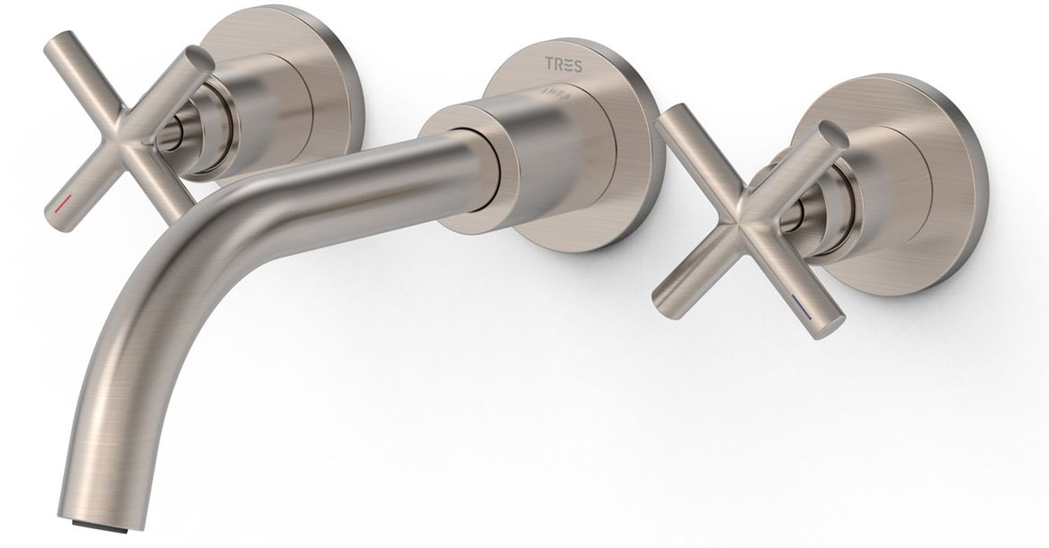 Tres Mont Blanc Waschtischarmatur Unterputz stahl 28330002AC