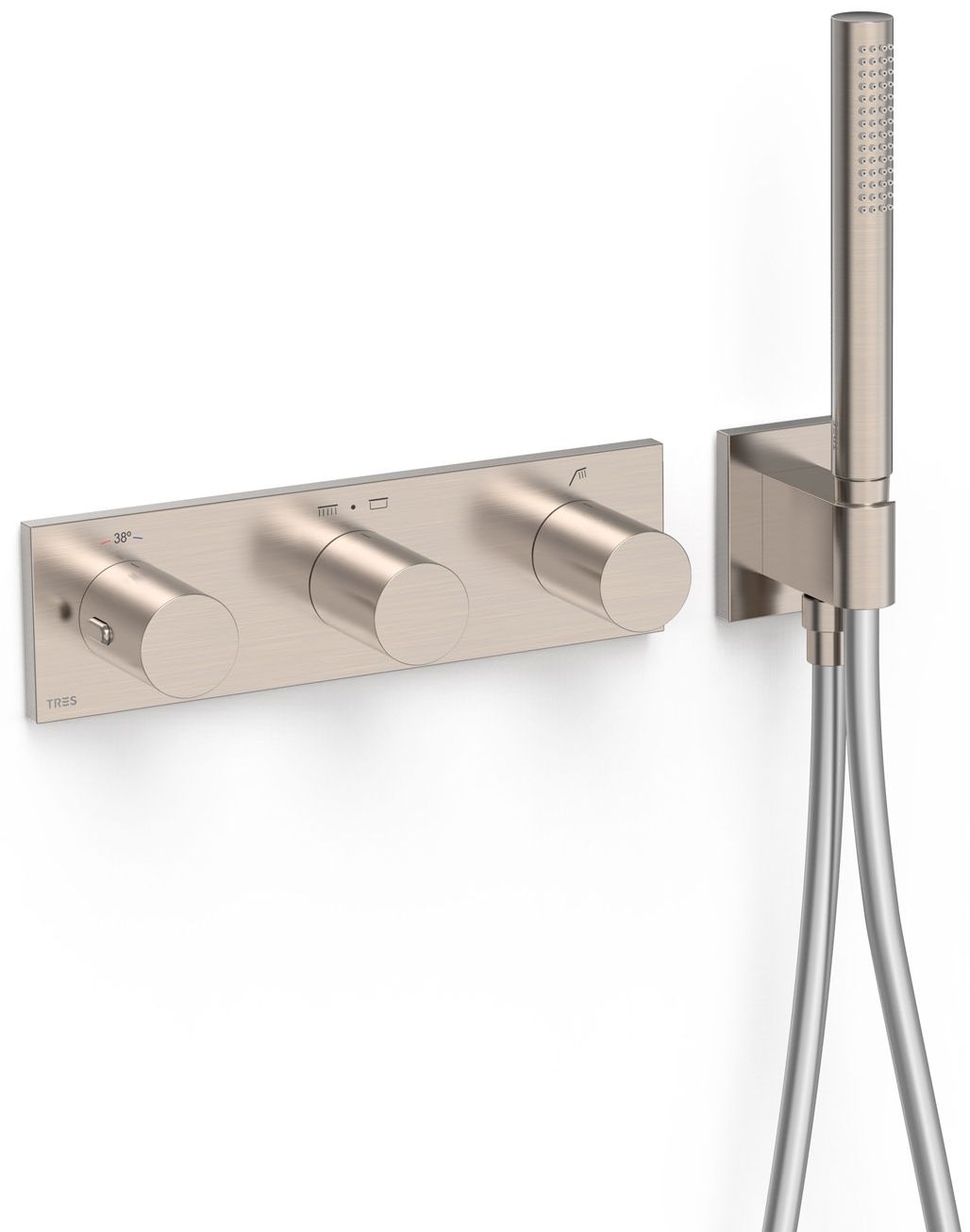 Tres B-System Badewannen- und Duscharmatur Unterputz mit Thermostat || 30735301AC
