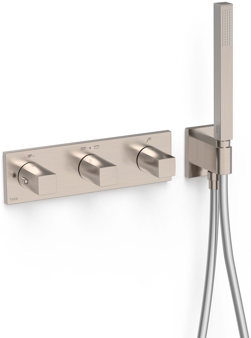 Tres B-System Badewannen- und Duscharmatur Unterputz mit Thermostat || 30725301AC