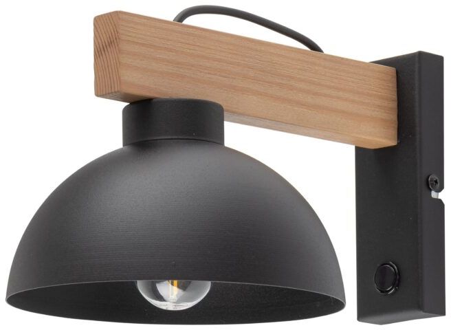 TK Lighting Oslo Wandleuchte 1x15 W schwarz-braun 4961