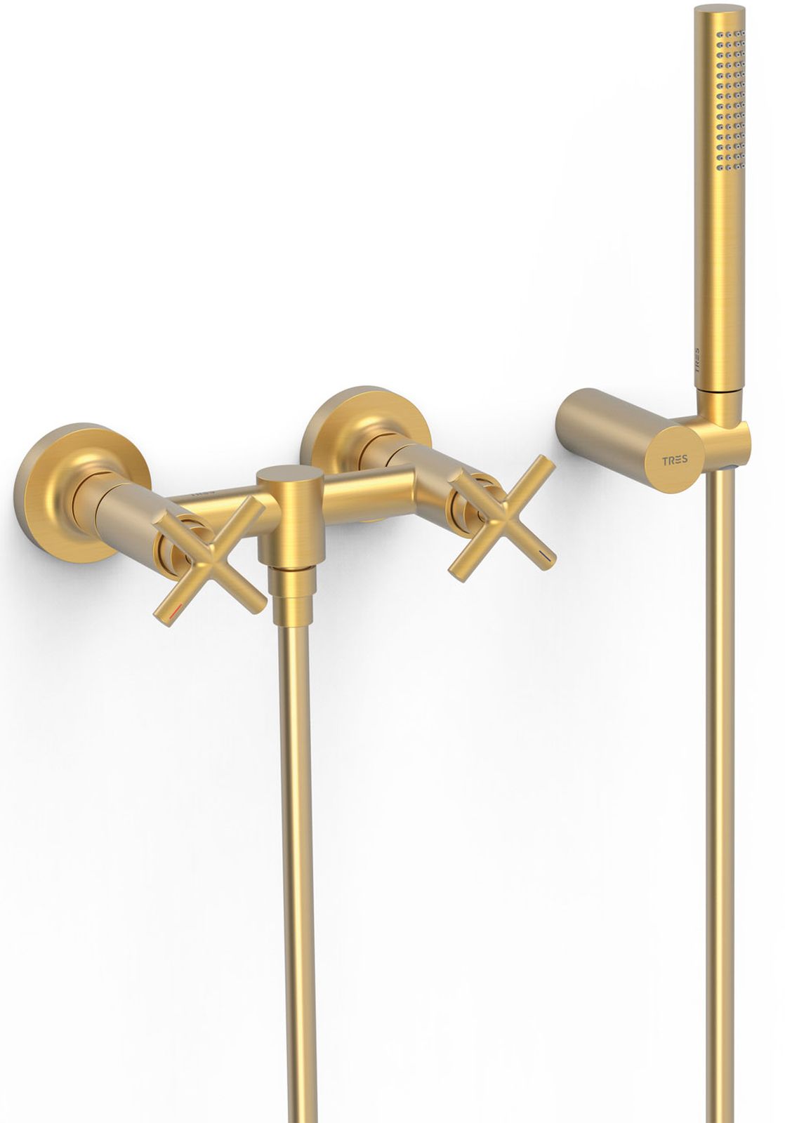 Tres Mont Blanc Duschbatterie Wandmontage gold 28316301OM