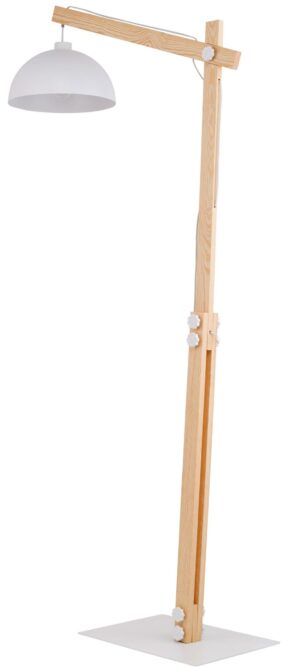 TK Lighting Oslo Stehlampe 1x15 W weiß-holz 5592