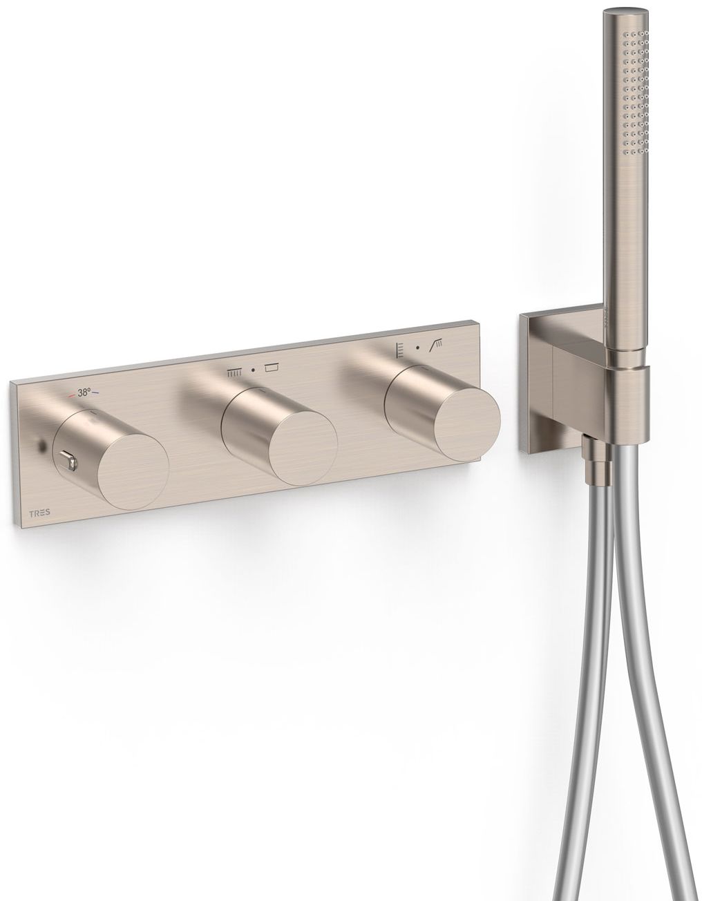 Tres B-System Badewannen- und Duscharmatur Unterputz mit Thermostat || 30735401AC