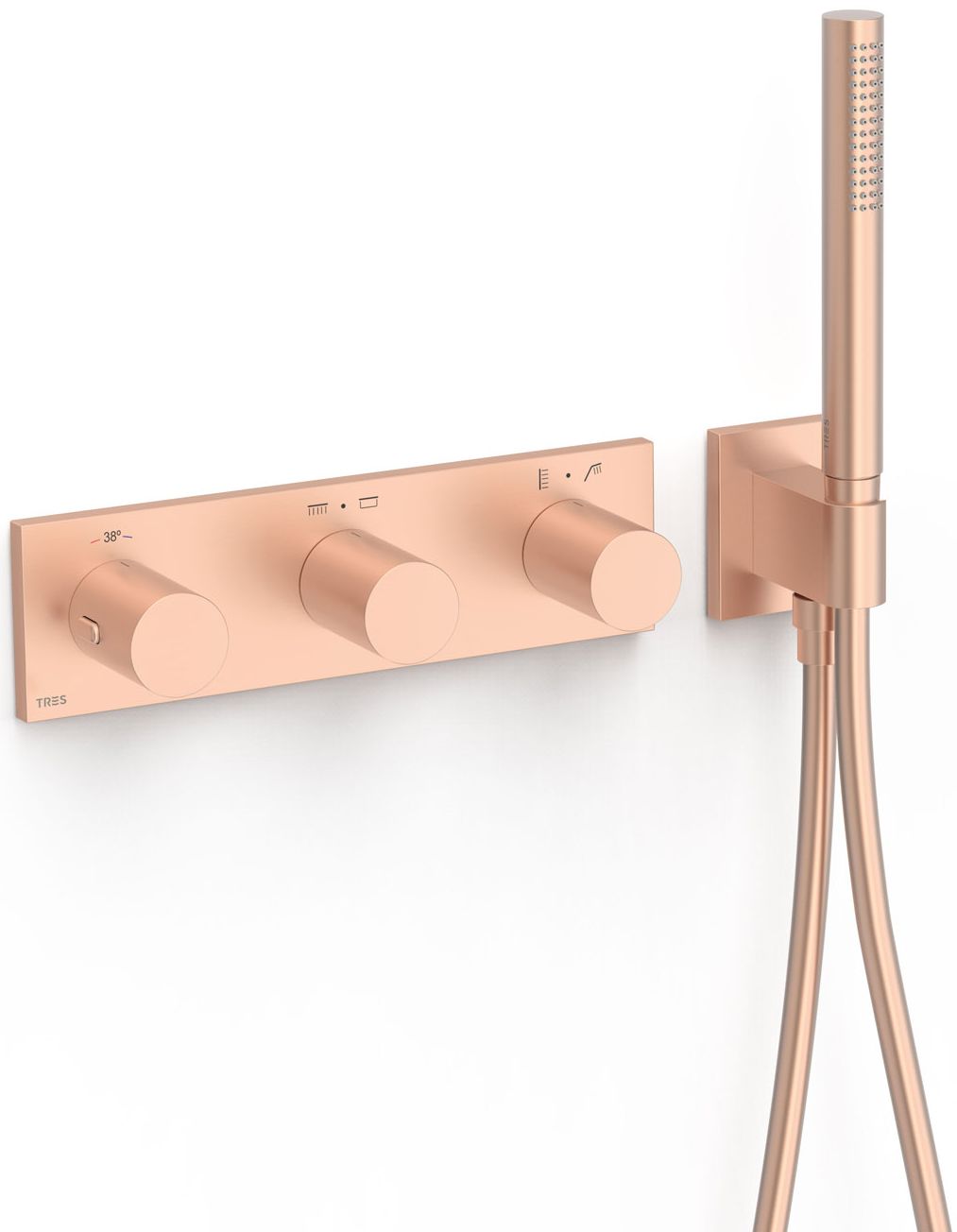 Tres B-System Badewannen- und Duscharmatur Unterputz mit Thermostat || 30735401OPM