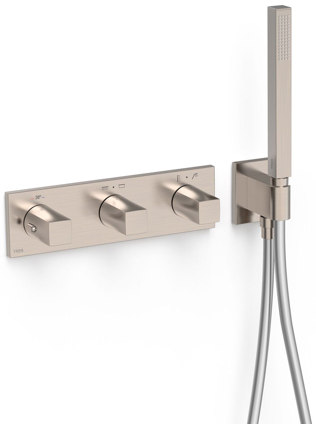Tres B-System Badewannen- und Duscharmatur Unterputz mit Thermostat || 30725401AC
