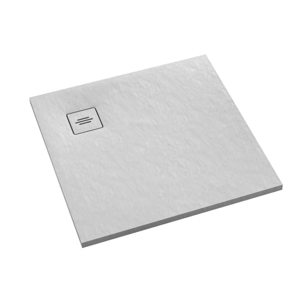 Schedline Protos White Stone Quadratische Duschwanne 90x90 cm weiß 3SP.P1K-9090/B/ST-M1/B/ST