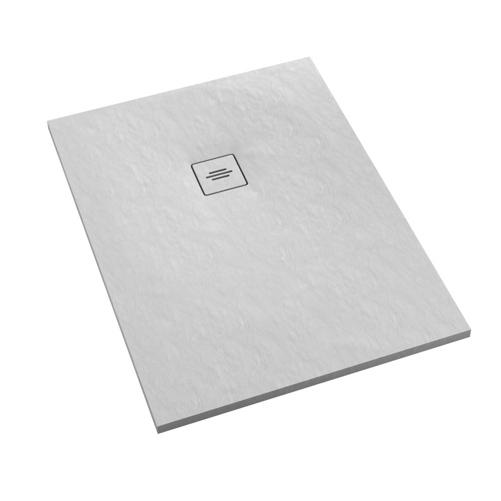 Schedline Protos White Stone Rechteckige Duschwanne + Abdeckung 120x90 cm weiß 3SP.P1P-90120/B/ST-M1/B/ST