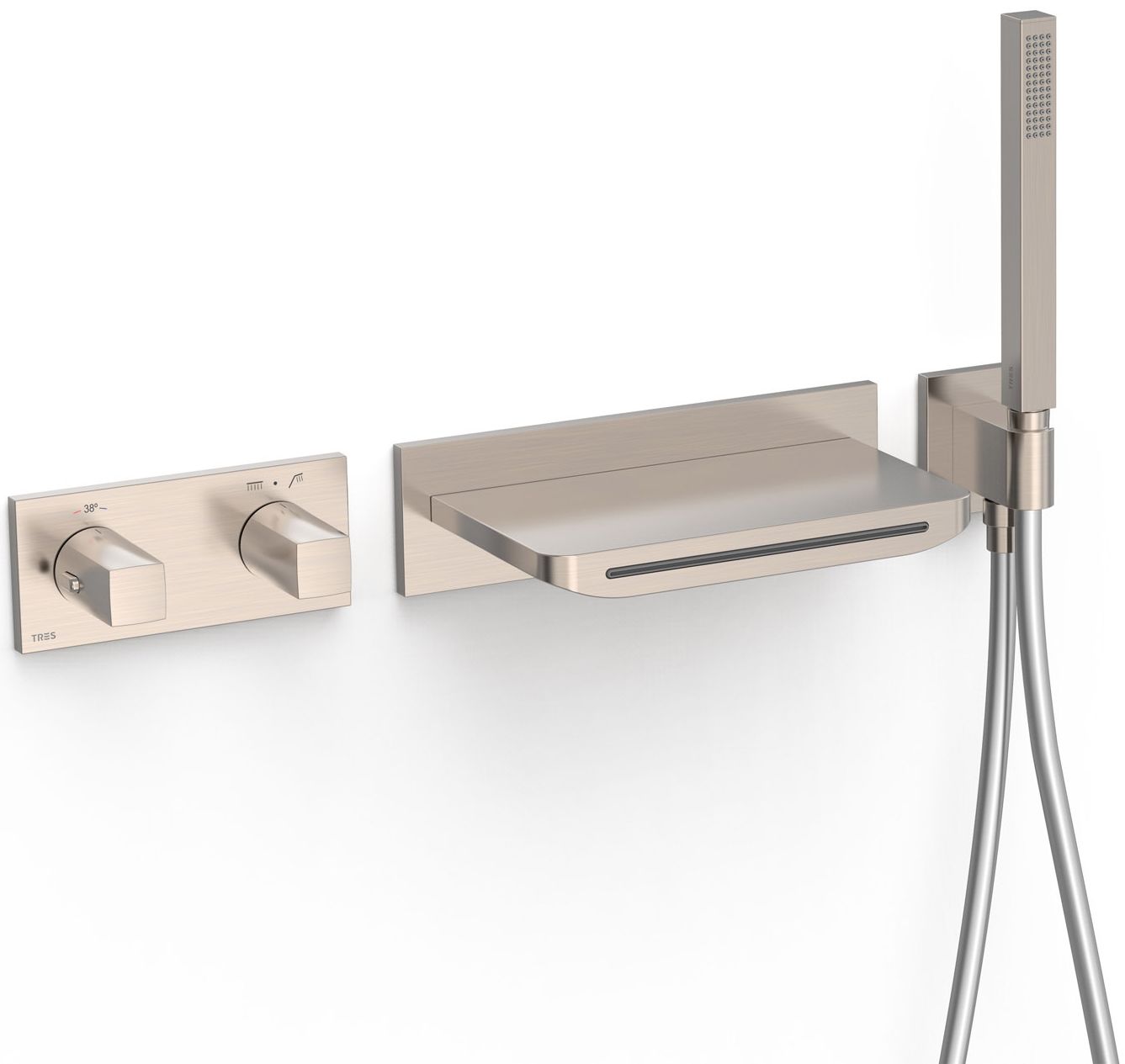 Tres B-System Badewannen- und Duscharmatur Unterputz mit Thermostat || 30725207AC