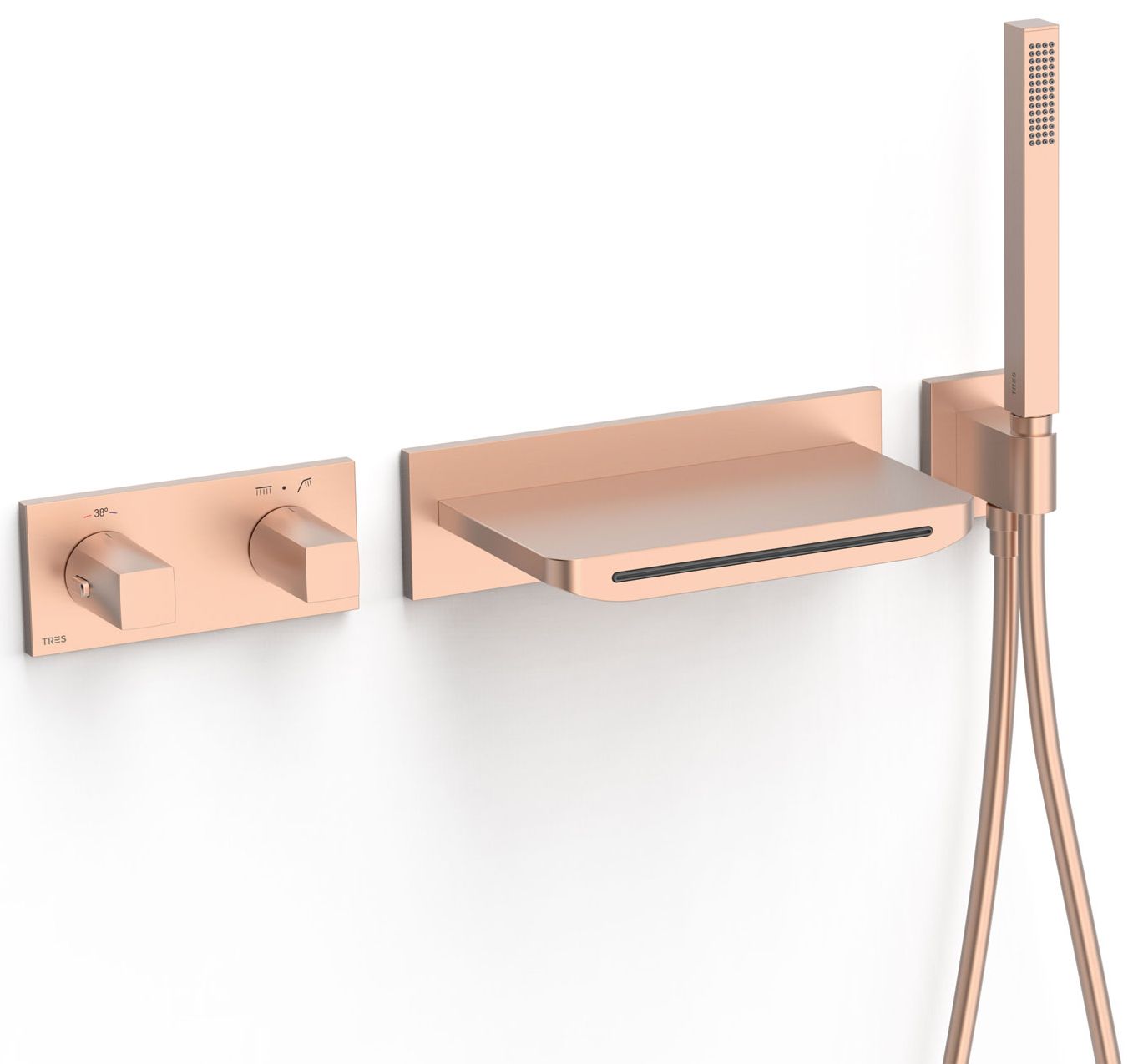 Tres B-System Badewannen- und Duscharmatur Unterputz mit Thermostat || 30725207OPM