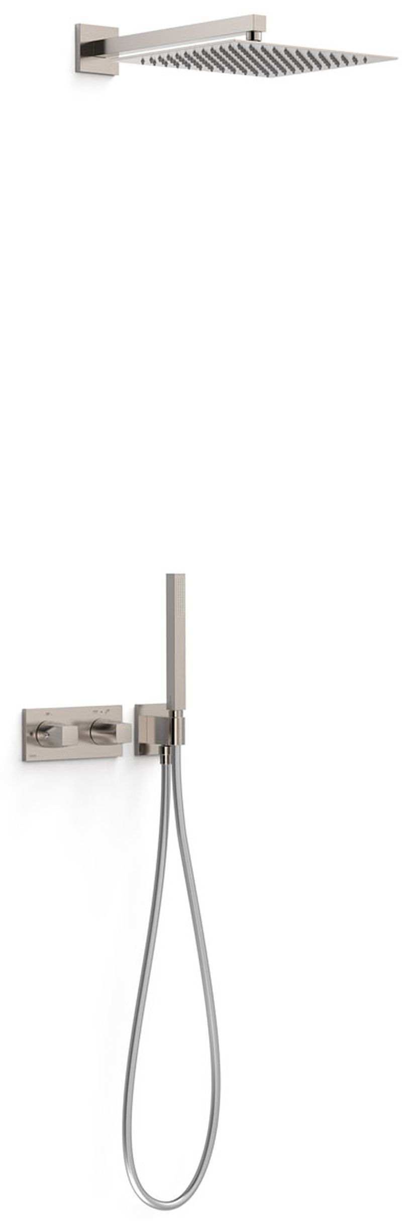 Tres B-System Duschset Unterputz mit Thermostat mit Regenbrause || 30725204AC