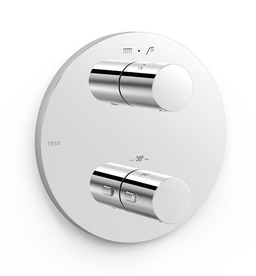Tres Therm-Box Badewannen- und Duscharmatur Unterputz mit Thermostat chrom 26225001