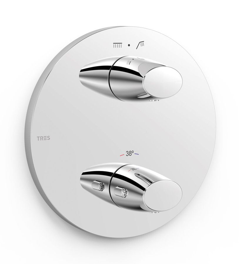 Tres Therm-Box Badewannen- und Duscharmatur Unterputz mit Thermostat chrom 28125001