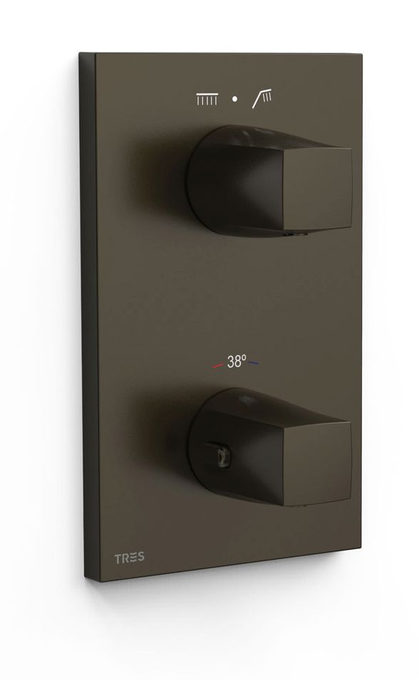 Tres Therm-Box Badewannen- und Duscharmatur Unterputz mit Thermostat || 21125001KMB