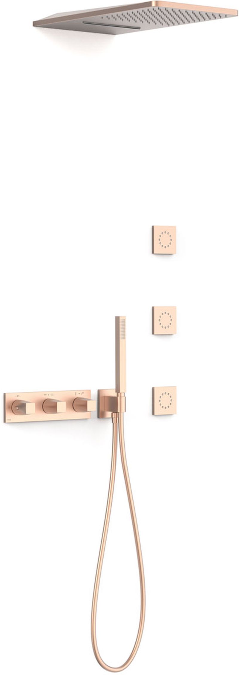 Tres B-System Duschset Unterputz mit Thermostat mit Regenbrause || 30725405OPM