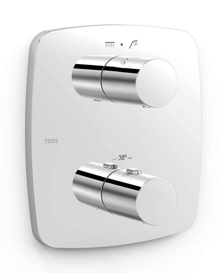 Tres Therm-Box Badewannen- und Duscharmatur Unterputz mit Thermostat chrom 21725001