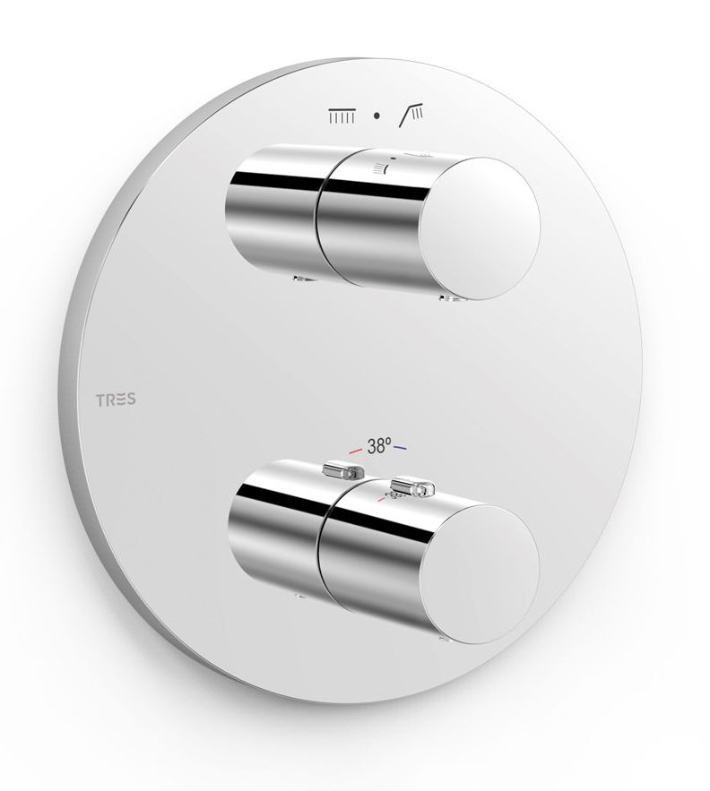 Tres Therm-Box Badewannen- und Duscharmatur Unterputz mit Thermostat chrom 20425001