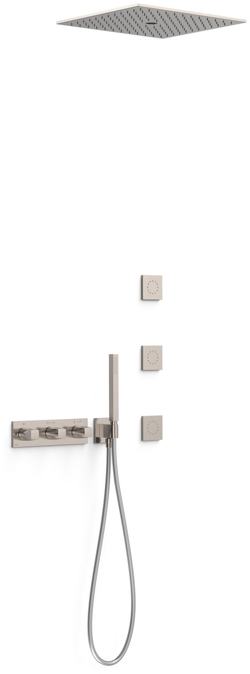 Tres B-System Duschset Unterputz mit Thermostat mit Regenbrause || 30725406AC
