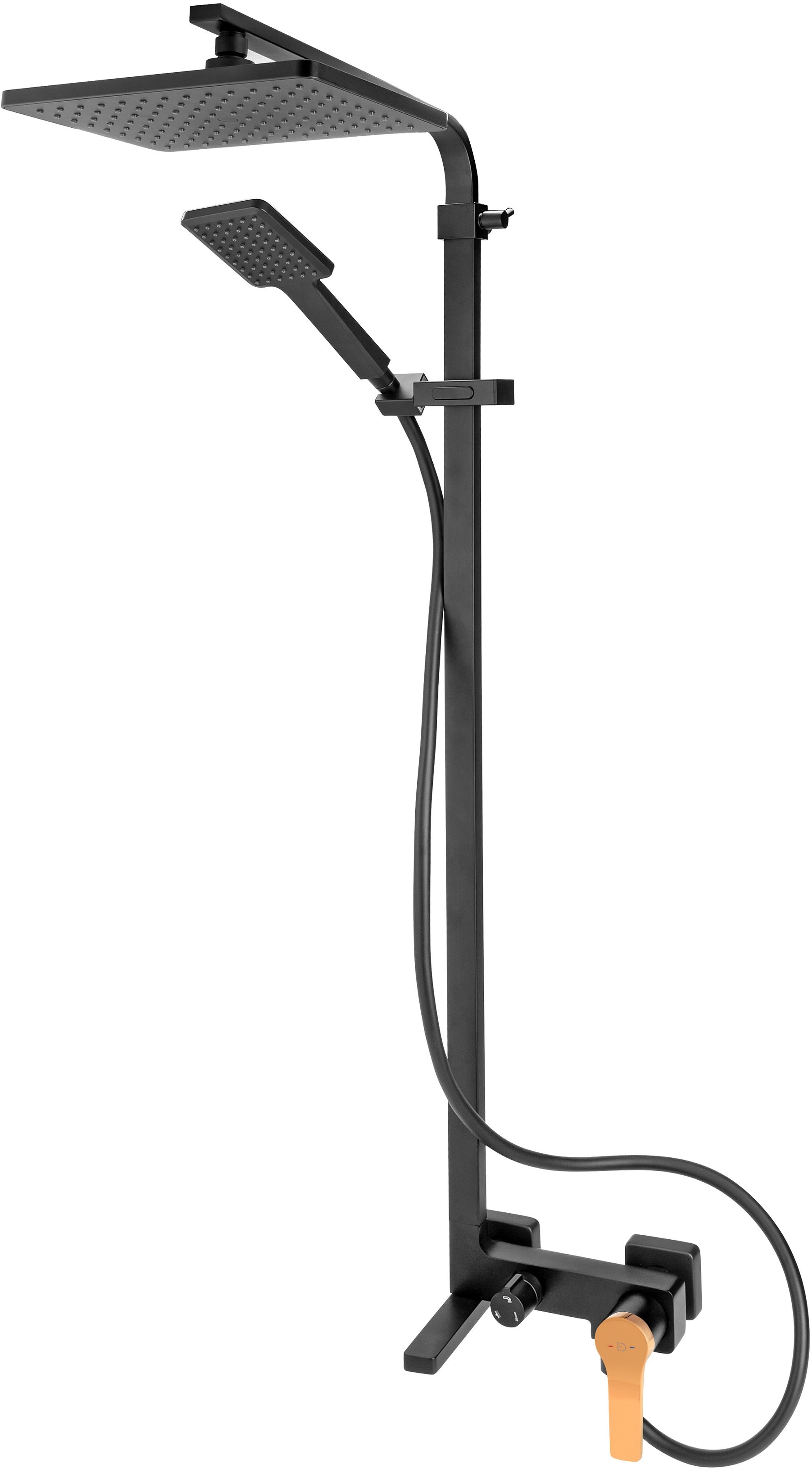 FDesign Seppia Badewannen- und Duschset Wandmontage schwarz FD1-SPA-7USET-25