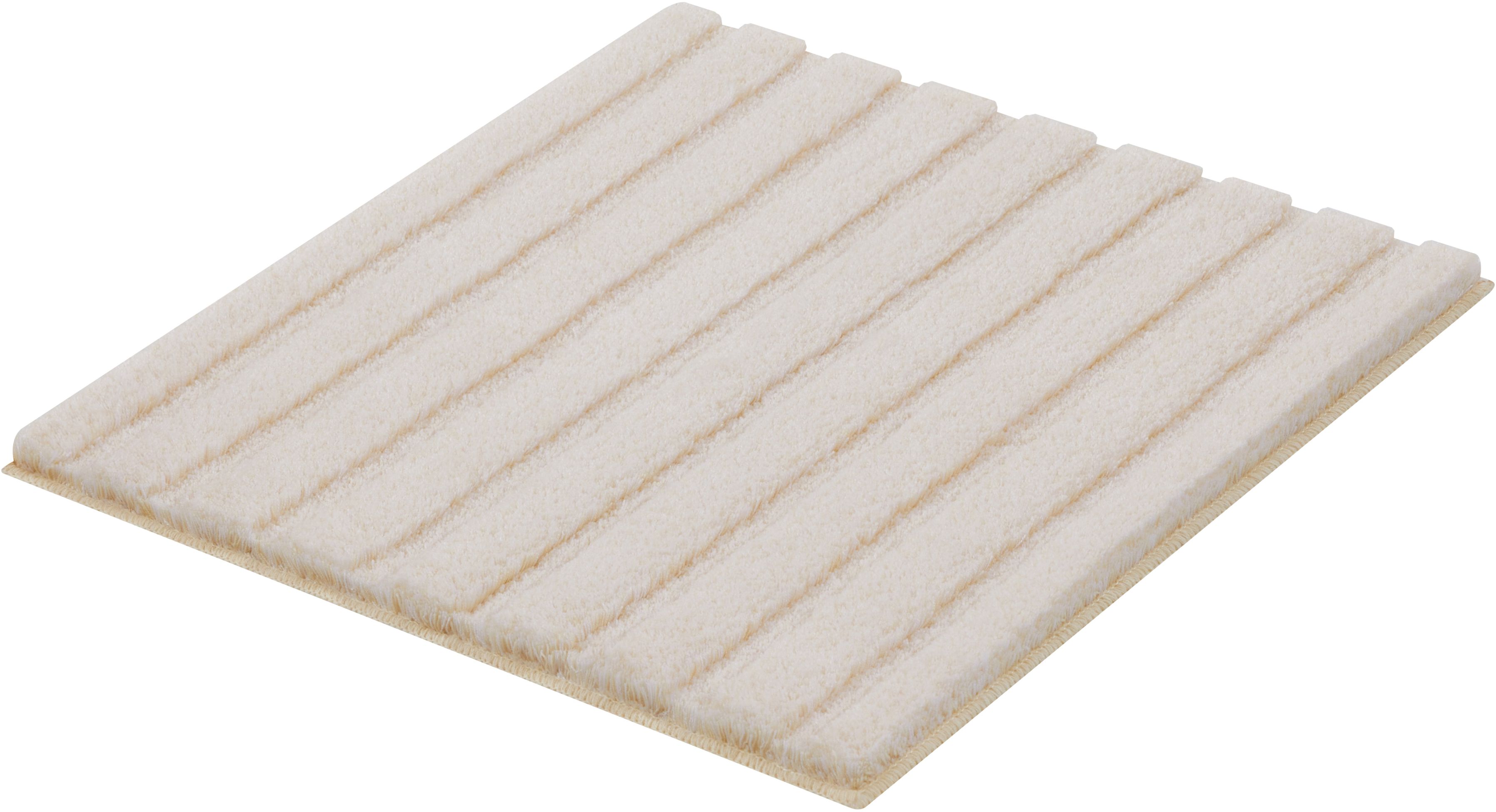 Kleine Wolke Cord Badezimmerteppich 60x60 cm quadratisch beige 9170226135