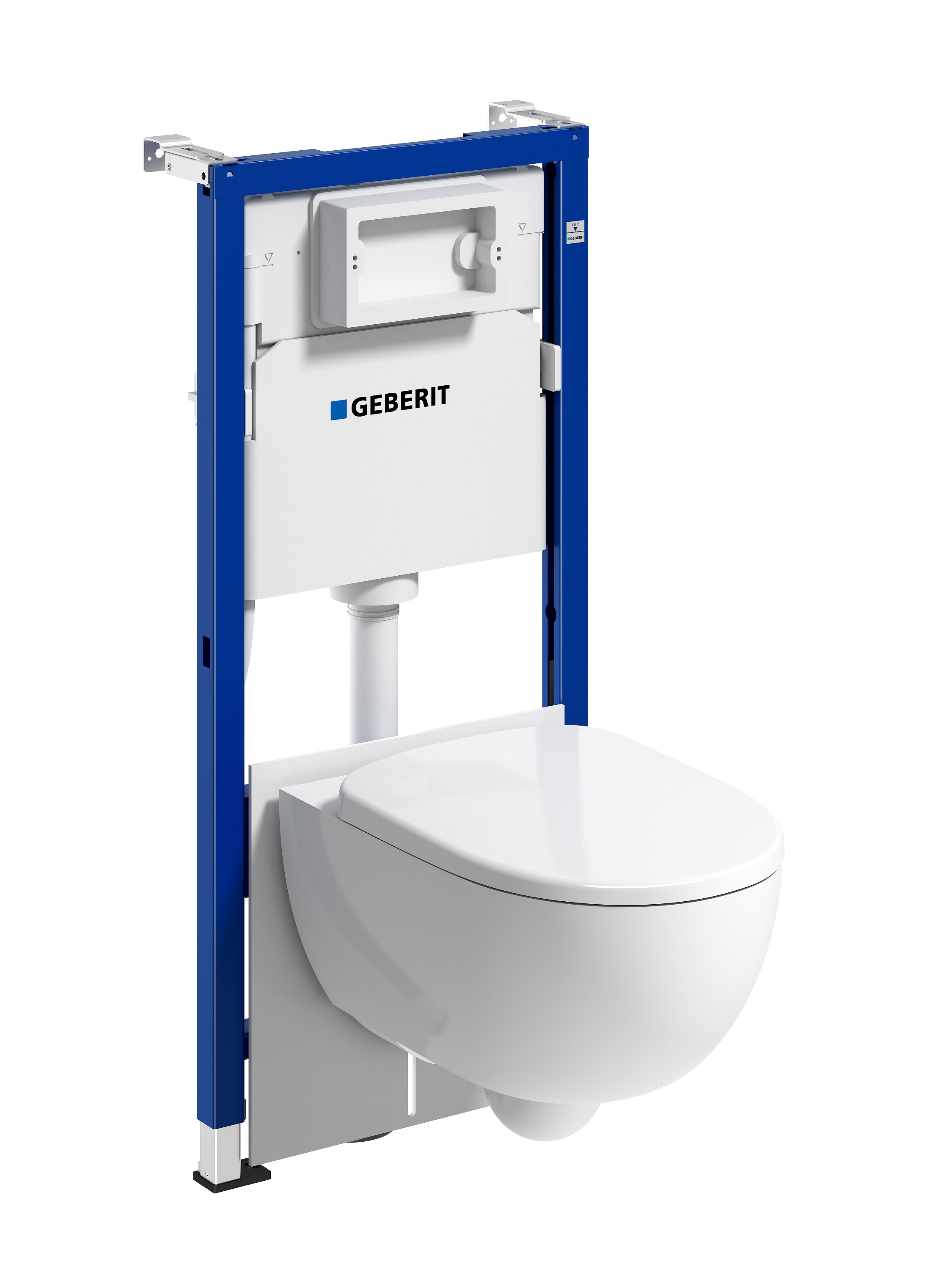 Geberit Duofix Set bestehend aus einer Schüssel mit einem Brett und einem Rahmen 118.345.00.2