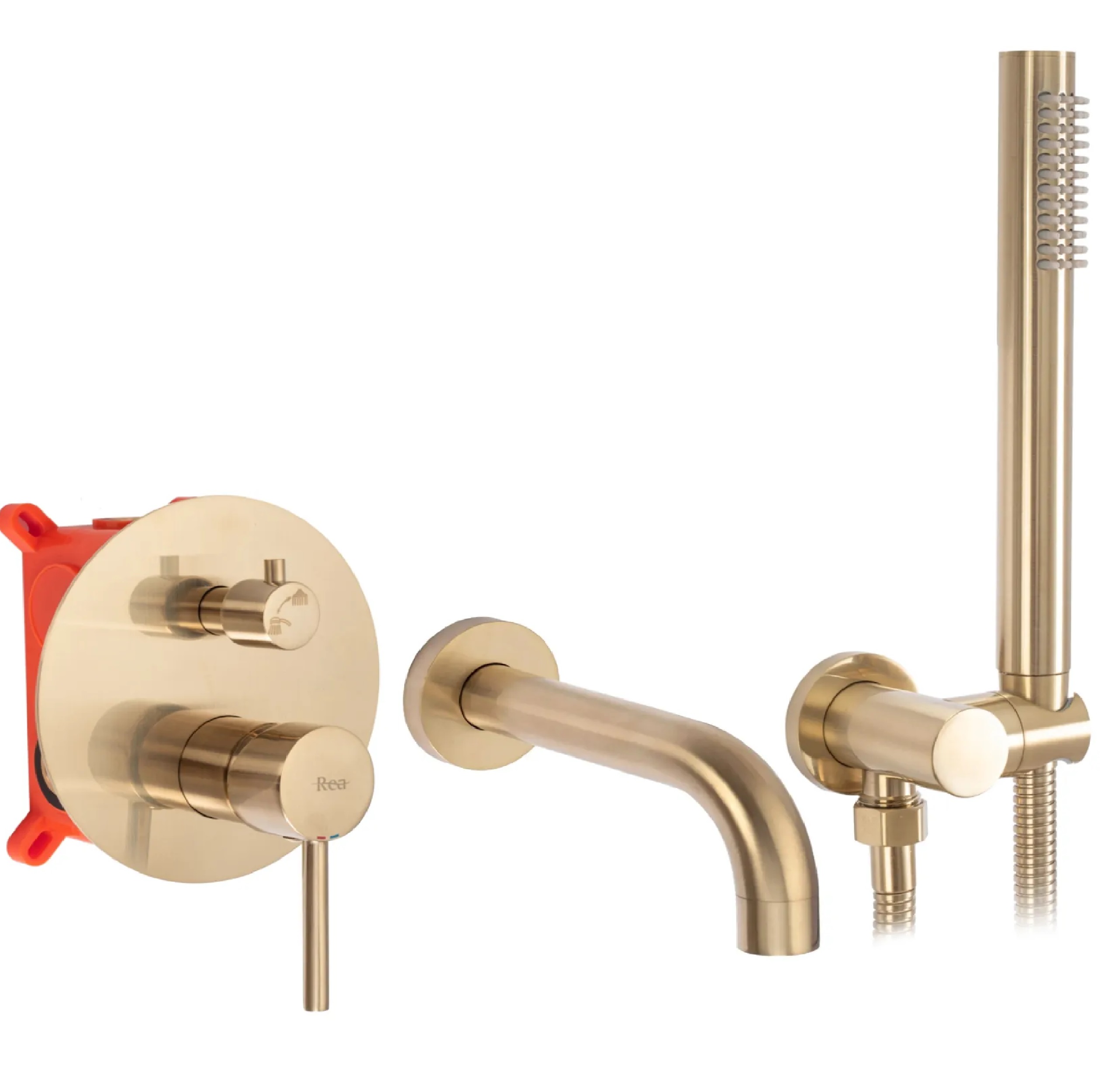 Rea Lungo Badewannen- und Duschset Unterputz gold REA-B7503